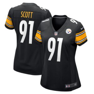 Women's Pittsburgh Steelers Delontae Scott Nike Black Game Player Jersey