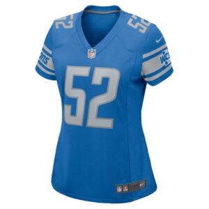 Women's Detroit Lions Demetrius Taylor Nike Blue Home Game Player Jersey