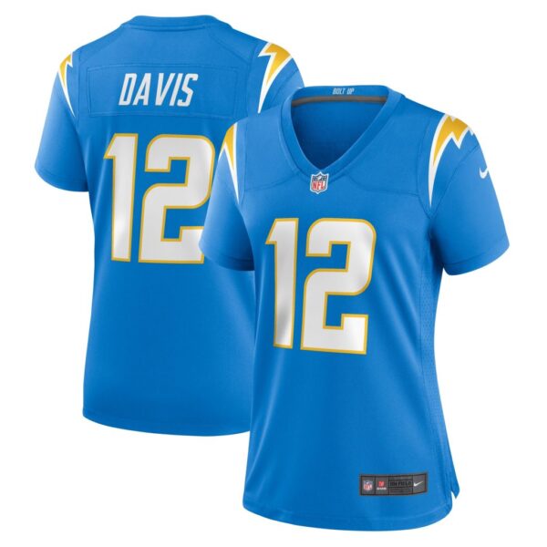 Women's Los Angeles Chargers Derius Davis Nike Powder Blue Team Game Jersey