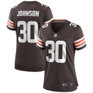 Women's Cleveland Browns D'Ernest Johnson Nike Brown Game Jersey