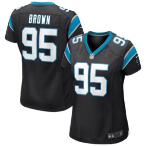 Women's Carolina Panthers Derrick Brown Nike Black Game Jersey