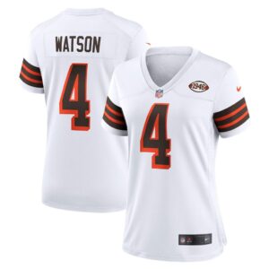 Women's Cleveland Browns Deshaun Watson Nike White Alternate Game Jersey