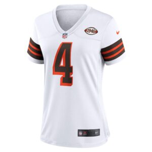 Women's Cleveland Browns Deshaun Watson Nike White Alternate Game Jersey