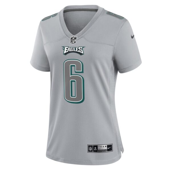 Women's Philadelphia Eagles DeVonta Smith Nike Gray Atmosphere Fashion Game Jersey