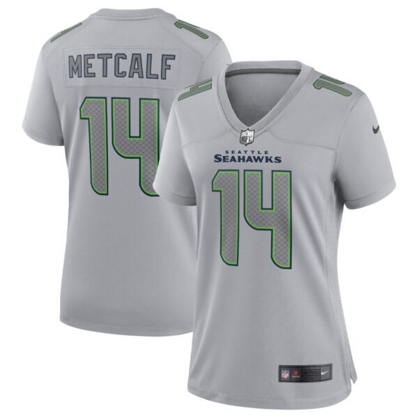 Women's Seattle Seahawks DK Metcalf Nike Gray Atmosphere Fashion Game Jersey