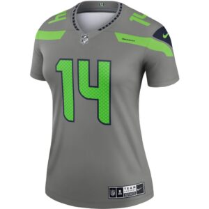 Women's Seattle Seahawks DK Metcalf Nike Gray Inverted Legend Jersey