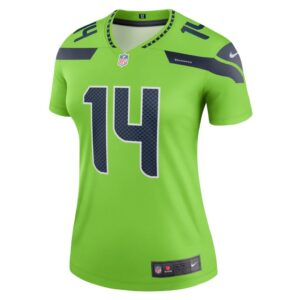 Women's Seattle Seahawks DK Metcalf Nike Neon Green Legend Jersey