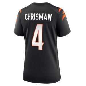 Women's Cincinnati Bengals Drue Chrisman Nike Black Game Jersey