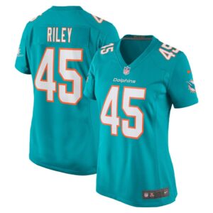 Women's Miami Dolphins Duke Riley Nike Aqua Game Jersey