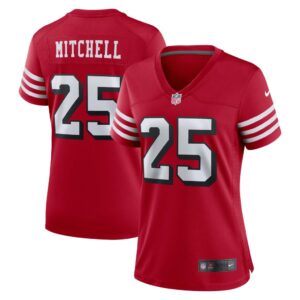 Women's San Francisco 49ers Elijah Mitchell Nike Scarlet Alternate Game Jersey