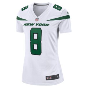 Women's New York Jets Elijah Moore Nike White Game Jersey