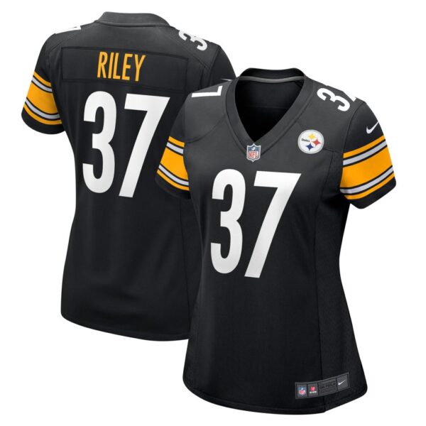 Women's Pittsburgh Steelers Elijah Riley Nike Black Game Player Jersey