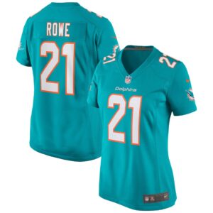 Women's Miami Dolphins Eric Rowe Nike Aqua Game Jersey