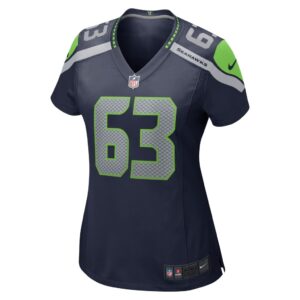 Women's Seattle Seahawks Evan Brown Nike College Navy Game Jersey