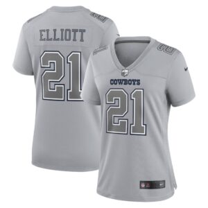 Women's Dallas Cowboys Ezekiel Elliott Nike Gray Atmosphere Fashion Game Jersey