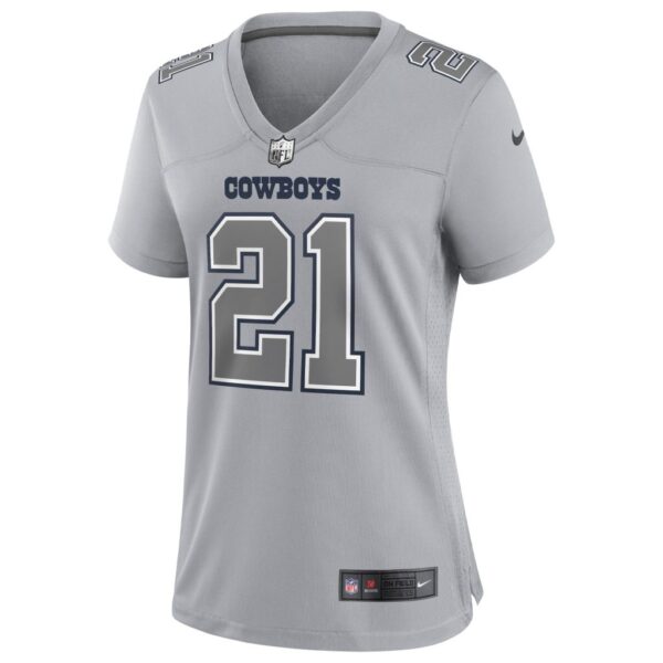 Women's Dallas Cowboys Ezekiel Elliott Nike Gray Atmosphere Fashion Game Jersey