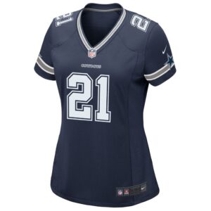 Women's Nike Ezekiel Elliott Navy Dallas Cowboys Game Team Jersey