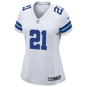 Women's Dallas Cowboys Ezekiel Elliott Nike White Team Game Jersey