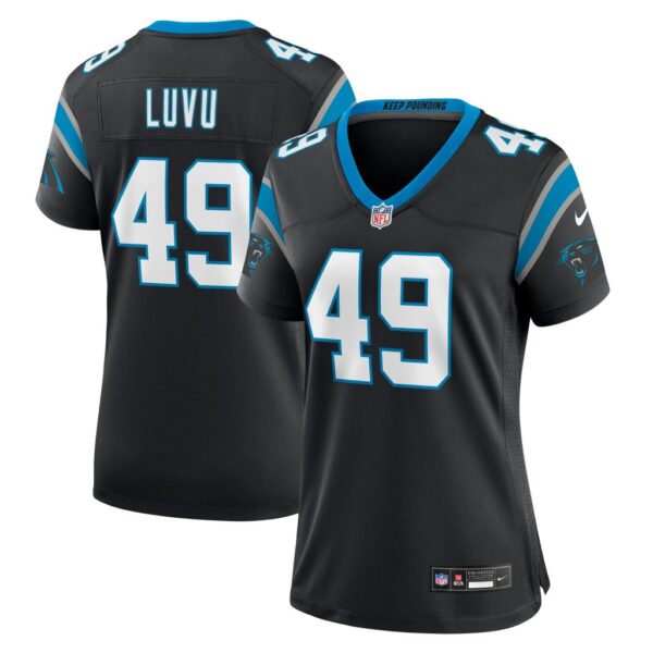 Women's Carolina Panthers Frankie Luvu Nike Black Team Game Jersey