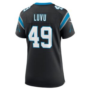 Women's Carolina Panthers Frankie Luvu Nike Black Team Game Jersey