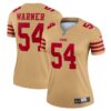 Women's San Francisco 49ers Fred Warner Nike Gold Inverted Legend Jersey