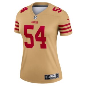 Women's San Francisco 49ers Fred Warner Nike Gold Inverted Legend Jersey