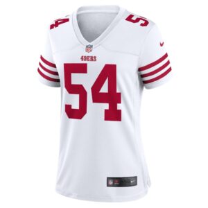 Women's San Francisco 49ers Fred Warner Nike White Game Player Jersey