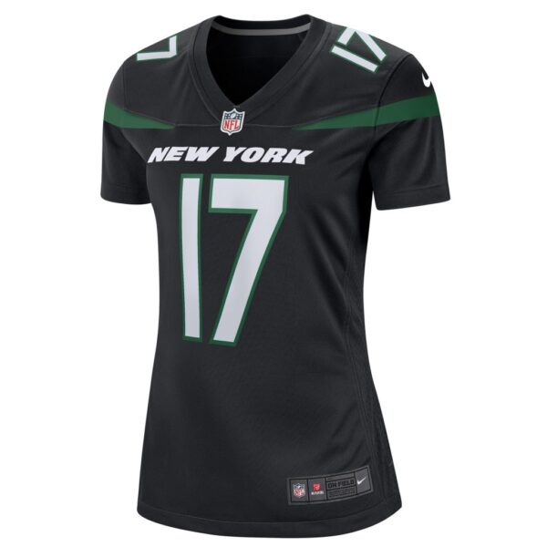 Women's New York Jets Garrett Wilson Nike Stealth Black Alternate Game Player Jersey