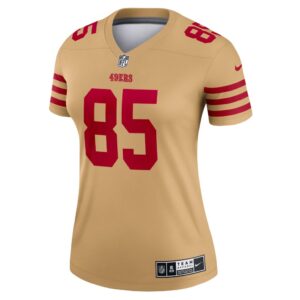 Women's San Francisco 49ers George Kittle Nike Gold Team Inverted Legend Jersey