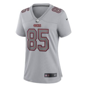 Women's San Francisco 49ers George Kittle Nike Gray Atmosphere Fashion Game Jersey