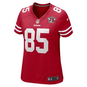 Women's San Francisco 49ers George Kittle Nike Scarlet 75th Anniversary Game Player Jersey