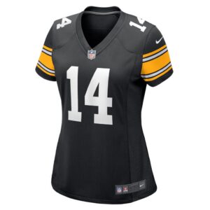 Women's Pittsburgh Steelers George Pickens Nike Black Alternate Game Player Jersey