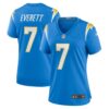 Women's Los Angeles Chargers Gerald Everett Nike Powder Blue Player Game Jersey