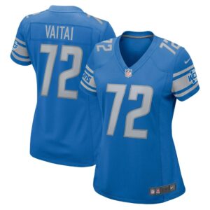 Women's Detroit Lions Halapoulivaati Vaitai Nike Blue Game Jersey