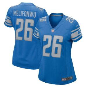 Women's Detroit Lions Ifeatu Melifonwu Nike Blue Nike Game Jersey