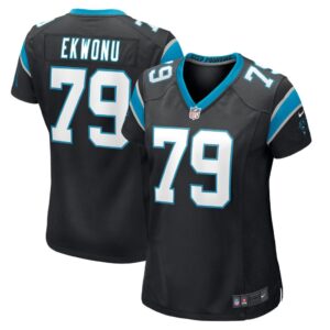 Women's Carolina Panthers Ikem Ekwonu Nike Black Player Game Jersey