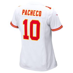 Women's Kansas City Chiefs Isiah Pacheco Nike White Super Bowl LVII Patch Away Game Jersey