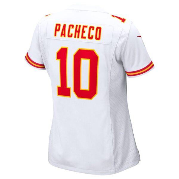 Women's Kansas City Chiefs Isiah Pacheco Nike White Super Bowl LVII Patch Away Game Jersey