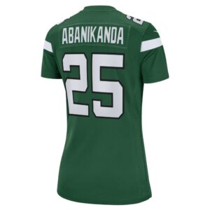 Israel Abanikanda New York Jets Nike Women's Game Jersey - Gotham Green