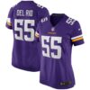 Women's Minnesota Vikings Jack Del Rio Nike Purple Game Retired Player Jersey