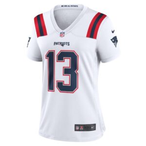 Women's New England Patriots Jack Jones Nike White Game Player Jersey