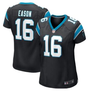 Women's Carolina Panthers Jacob Eason Nike Black Game Player Jersey