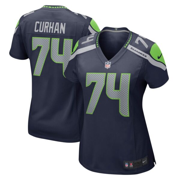 Women's Seattle Seahawks Jake Curhan Nike College Navy Game Jersey