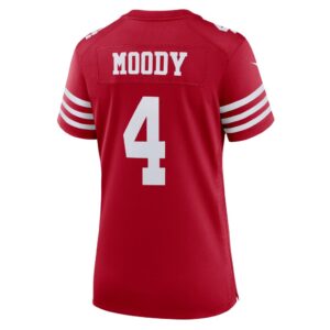 Women's San Francisco 49ers Jake Moody Nike Scarlet Team Game Jersey