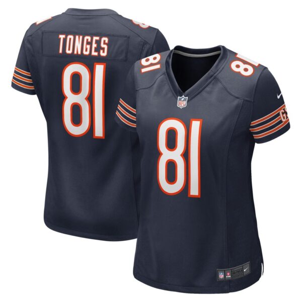 Women's Chicago Bears Jake Tonges Nike Navy Game Player Jersey