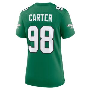 Jalen Carter Philadelphia Eagles Nike Women's Alternate Game Jersey - Kelly Green