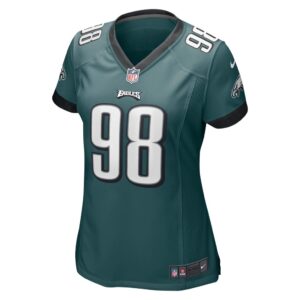 Women's Philadelphia Eagles Jalen Carter Nike Midnight Green 2023 NFL Draft First Round Pick Game Jersey