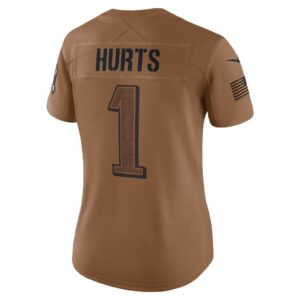 Jalen Hurts Philadelphia Eagles Nike Women's 2023 Salute To Service Limited Jersey - Brown