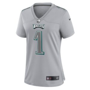 Women's Philadelphia Eagles Jalen Hurts Nike Gray Atmosphere Fashion Game Jersey