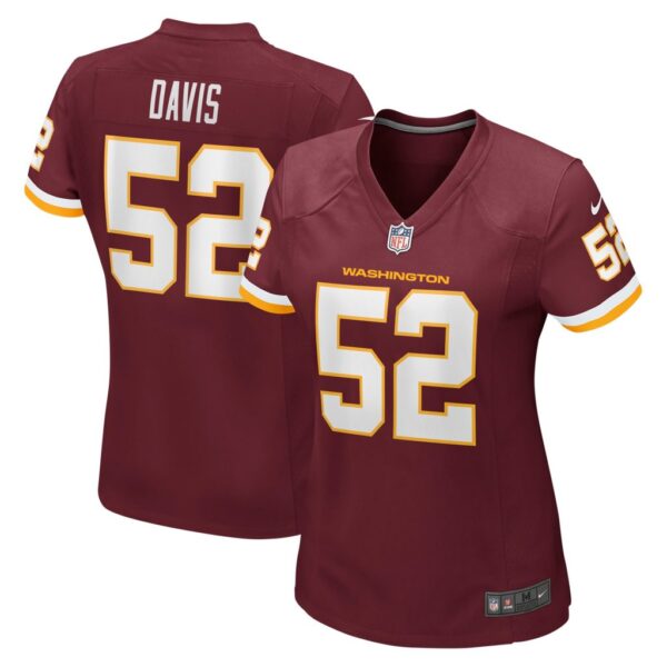 Women's Washington Football Team Jamin Davis Nike Burgundy Player Game Jersey